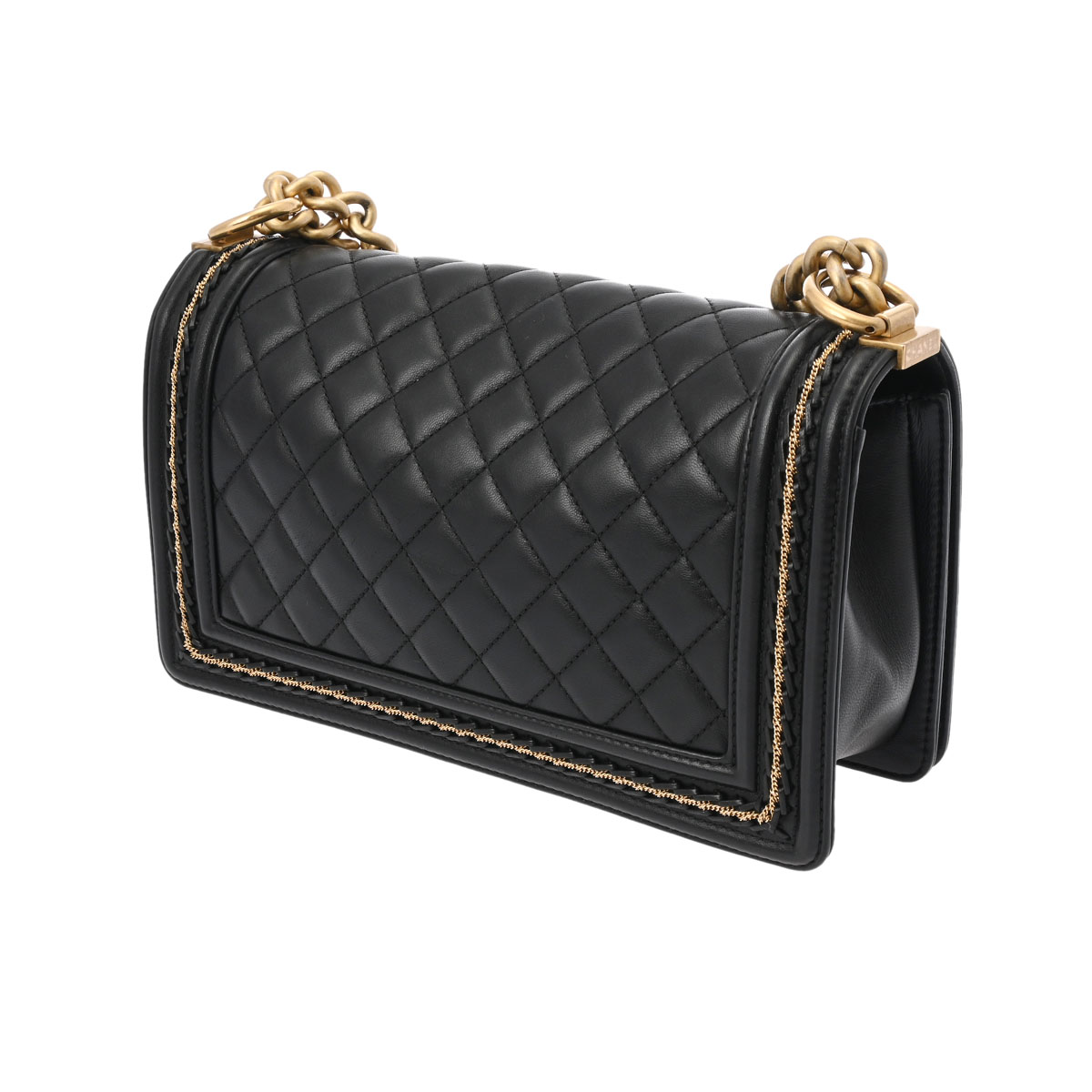 シャネル ボーイシャネル チェーンショルダー 25cm ブラック A67086