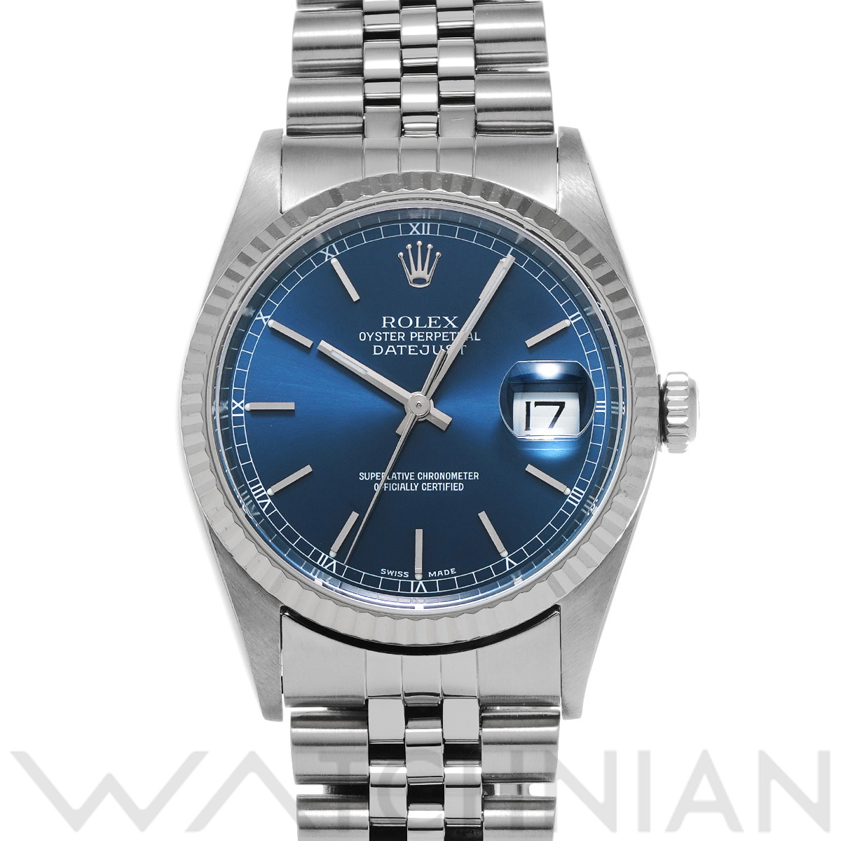 ロレックス デイトジャスト 16234 ブルー メンズ 時計 【中古