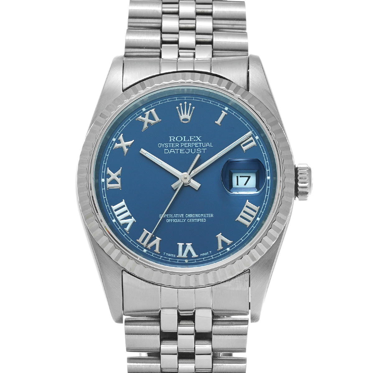 ロレックス デイトジャスト 16234 ブルー メンズ 時計 【中古
