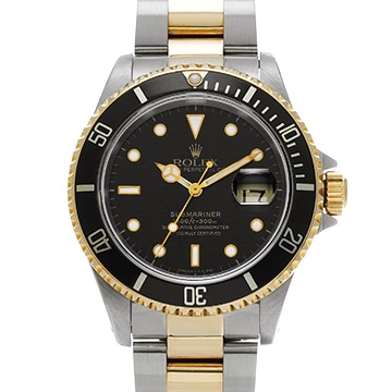 ロレックス サブマリーナ デイト 16613 ブラック メンズ 時計 【中古