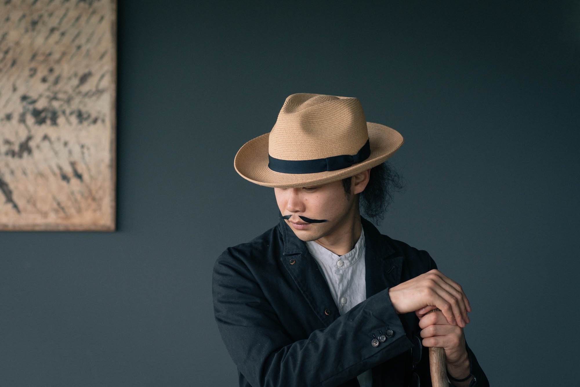 帽子 ラフィアブレードフェドラー7｜石田製帽