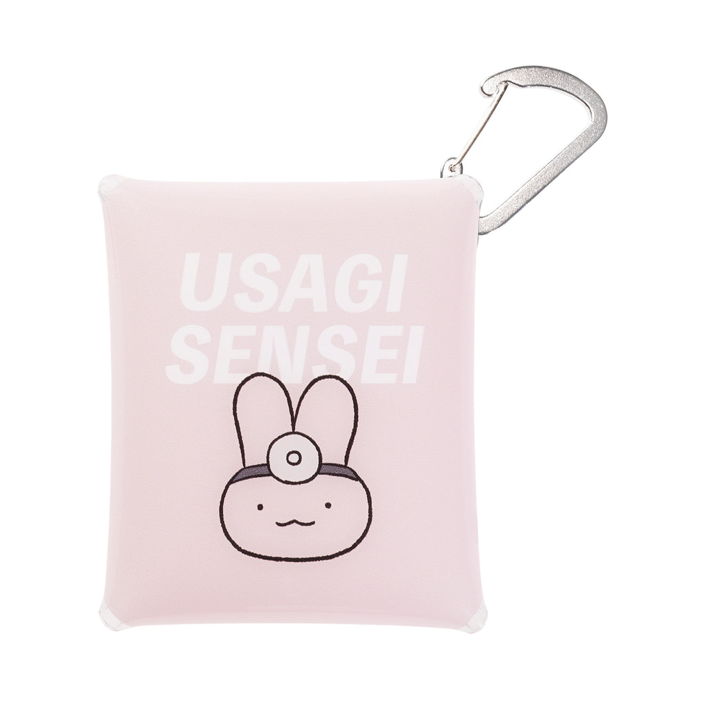 ホワイトタイガーとブラックタイガー カラビナ付きクリアポーチ