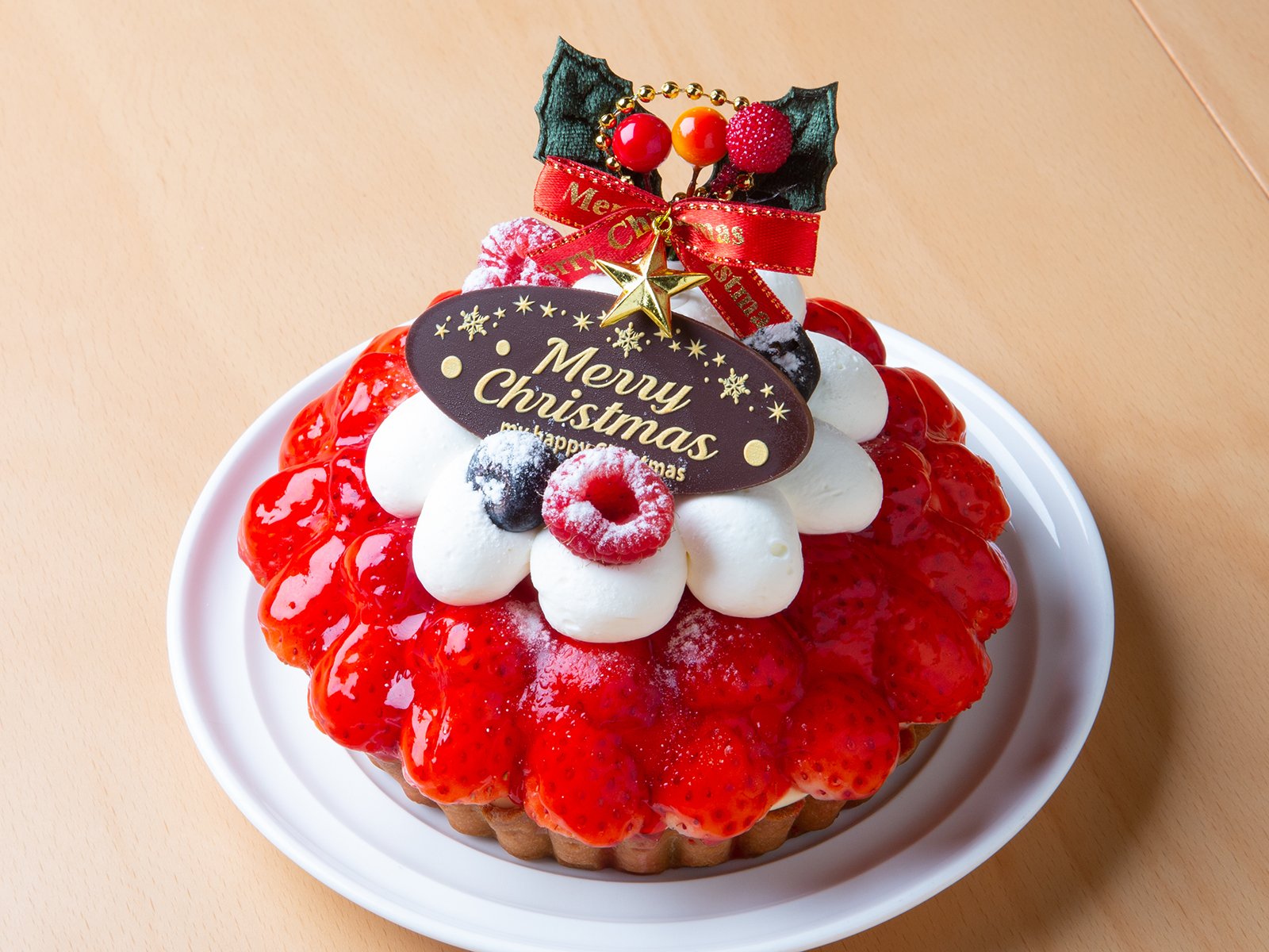 赤いイチゴタルトで華やかクリスマス！【②富山のXマスケーキ2024