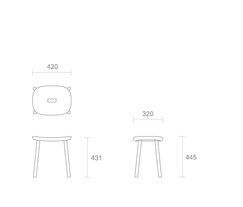 T＆O O1スツールLow | 【公式】マルニ木工オンラインショップ | maruni