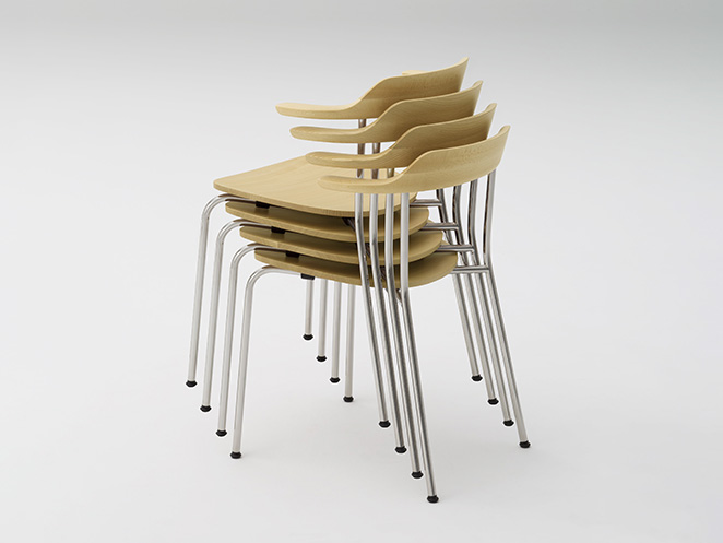 HIROSHIMAアームチェア（スタッキング・板座） | 【公式】マルニ木工