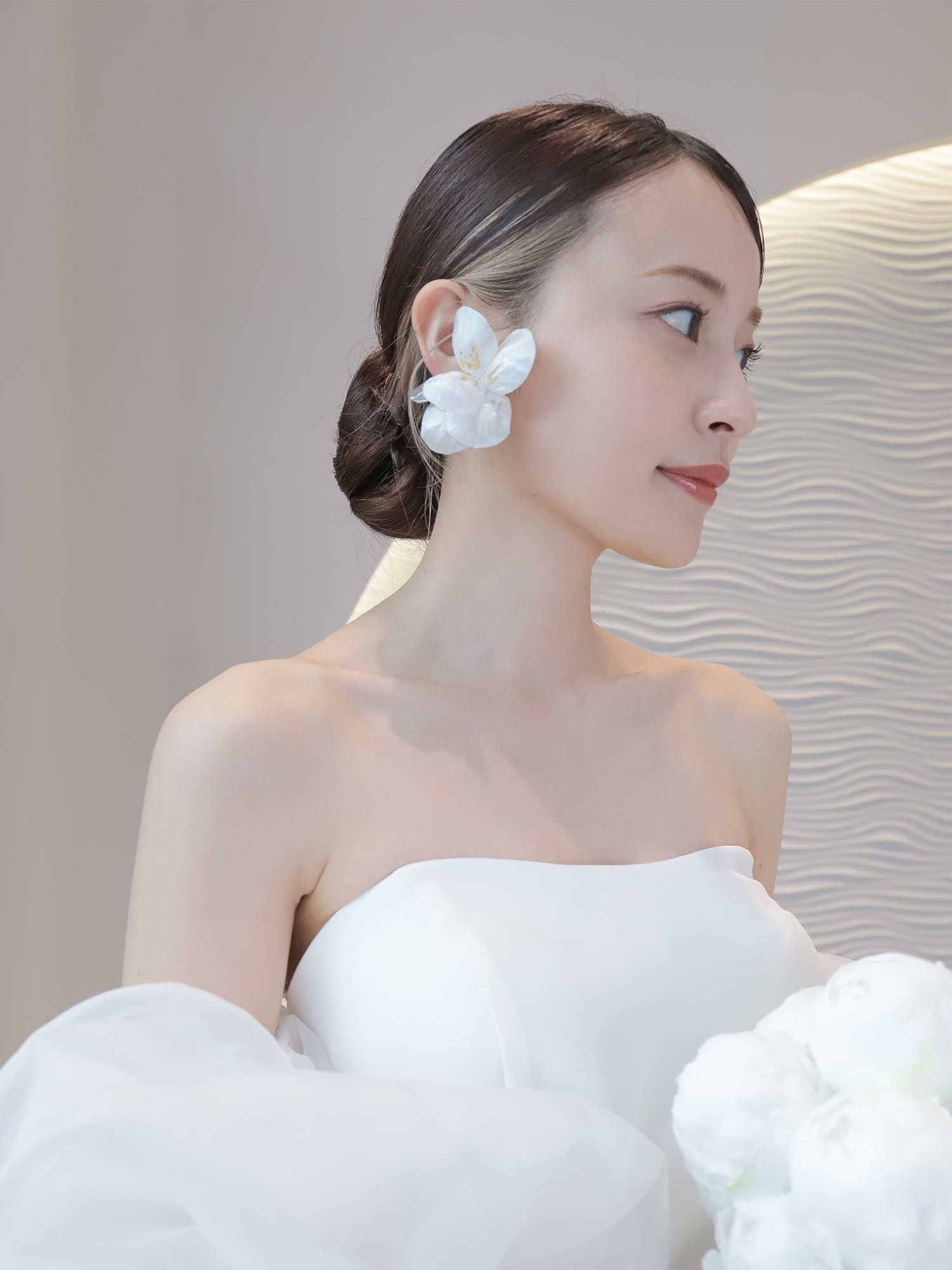 白玉椿-イヤリング/ピアス【RE-COER-01】 | DRESSY ONLINE[ドレッシー