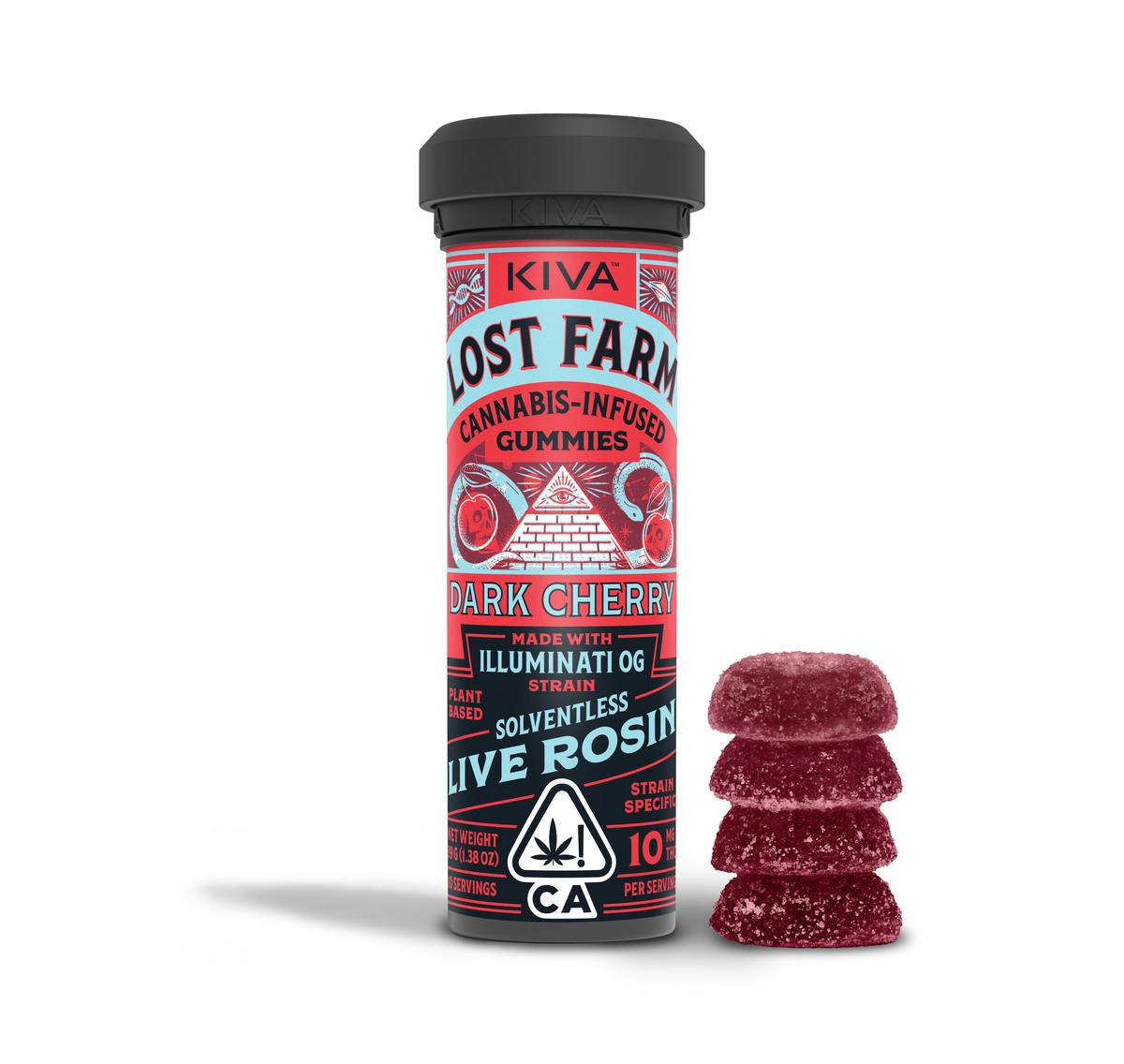 Lost Farm 100mg 10pk Illuminati OG x Dark Cherry Live Rosin
