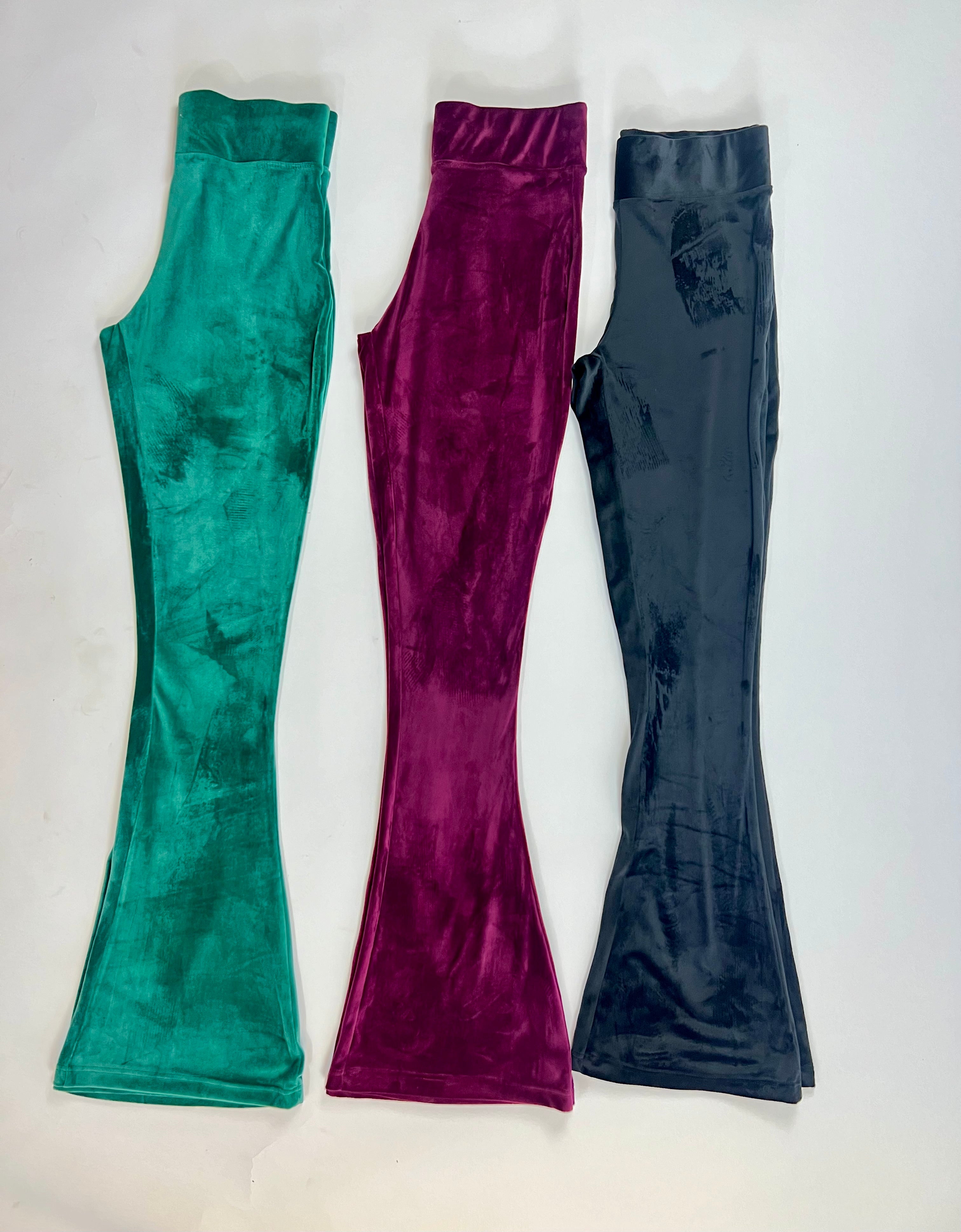 Tall Disco Flared Velour Pants Sizes S-2X Perfect Fit for Tall