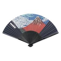 両面貼り 北斎扇子 75型35間 赤富士 （ピロー式ケース） | 谷口松雄堂