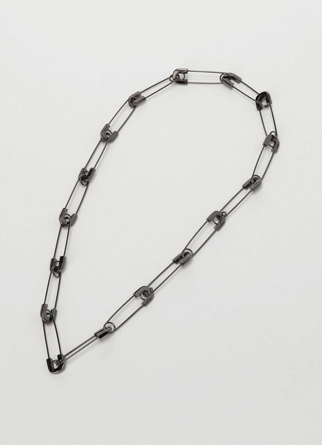 WILDSIDE × AMBUSH SAFETY PIN LINK NECKLACE(FREE SIZE BLACK