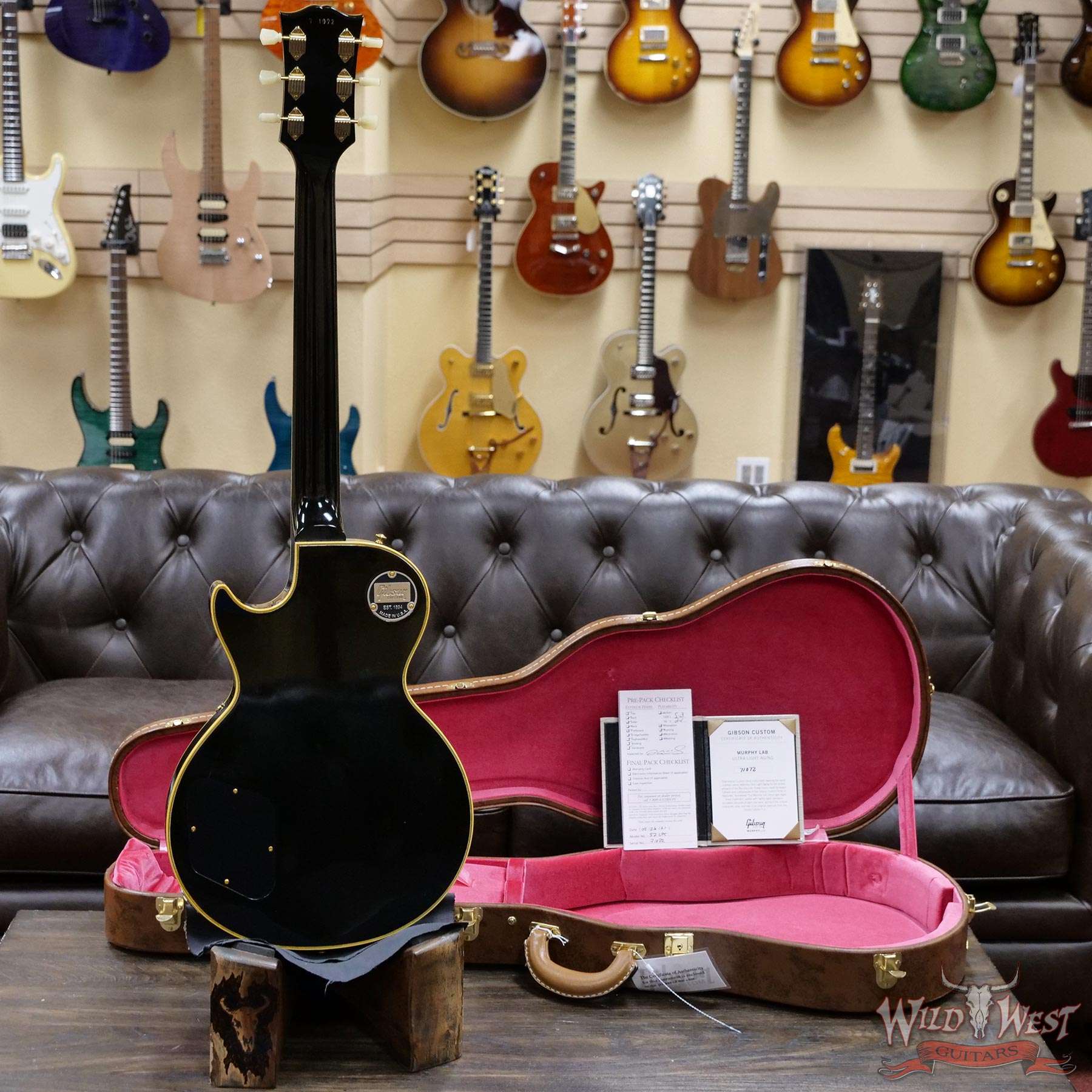 Gibson Customn Shop Murphy Lab 1957 Les Paul Custom 2-Pickup Ebony