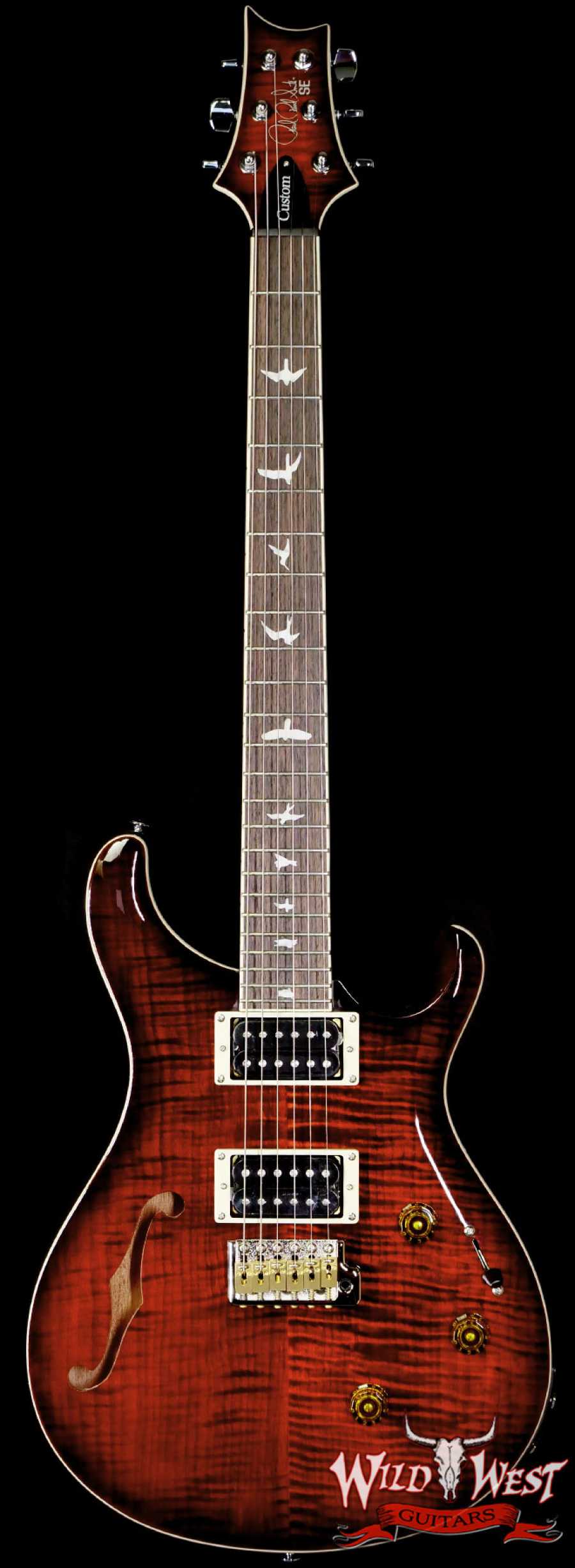 Paul Reed Smith PRS SE Custom 24 Semi-Hollow Piezo Orange Tiger