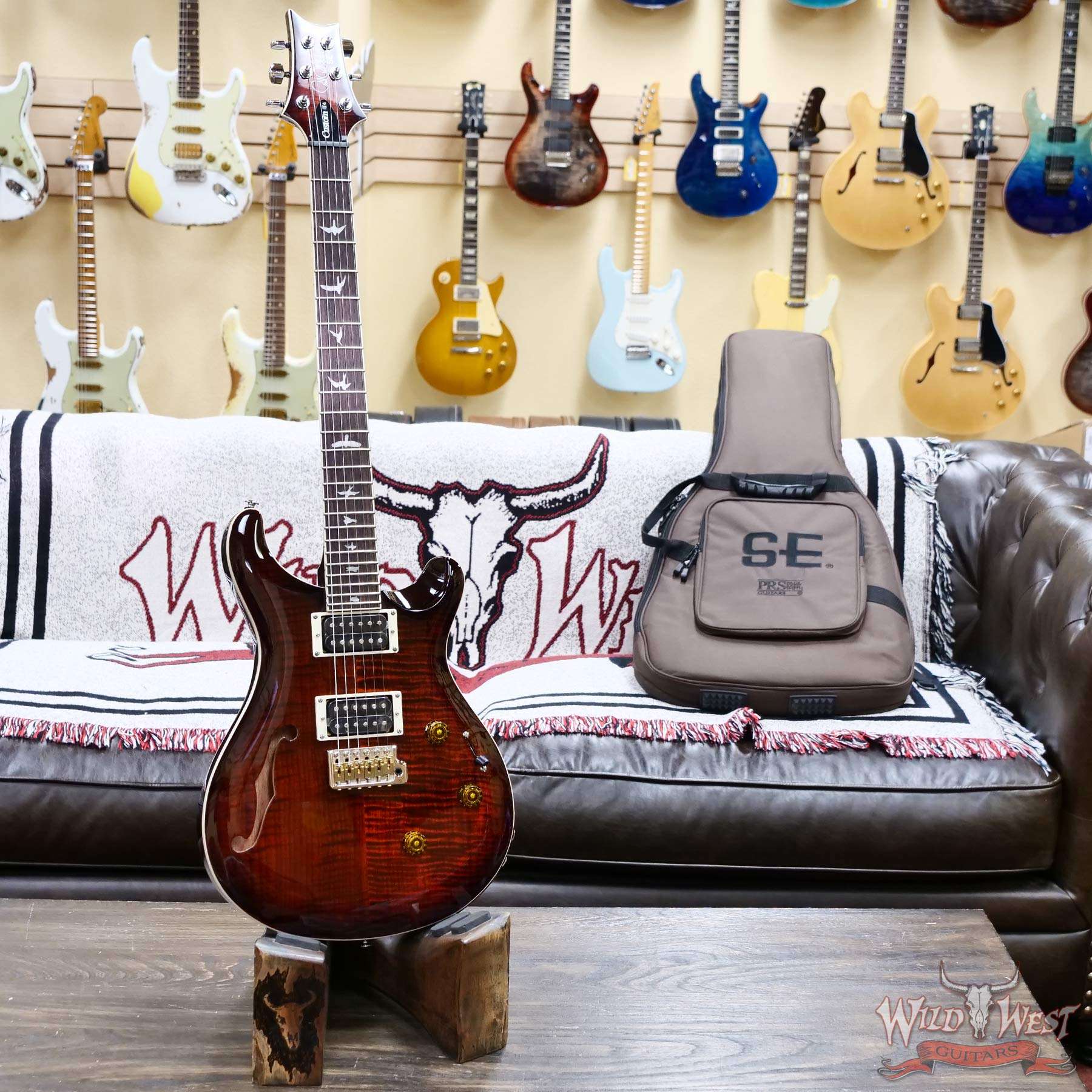 Paul Reed Smith PRS SE Custom 24 Semi-Hollow Piezo Orange Tiger