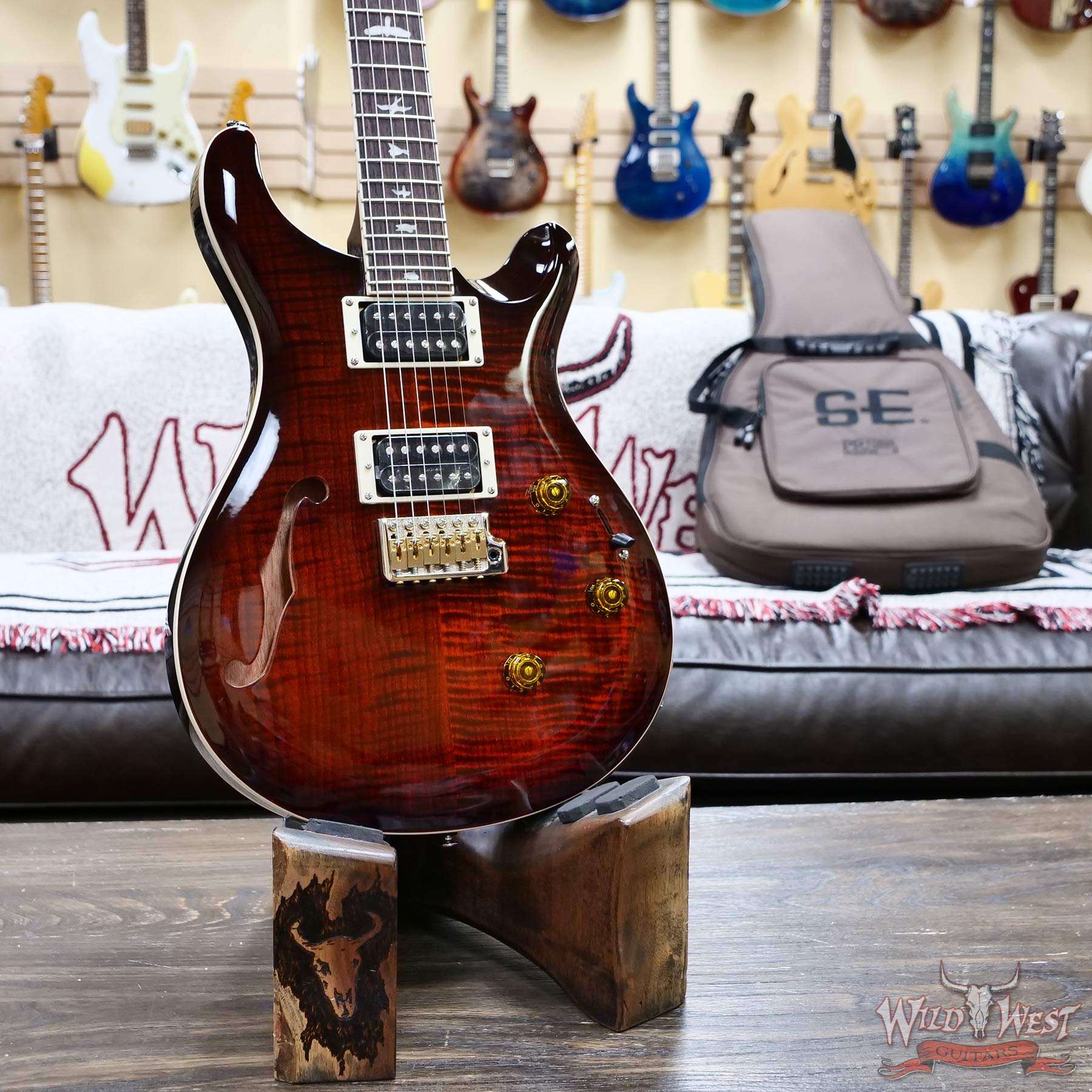 Paul Reed Smith PRS SE Custom 24 Semi-Hollow Piezo Orange Tiger