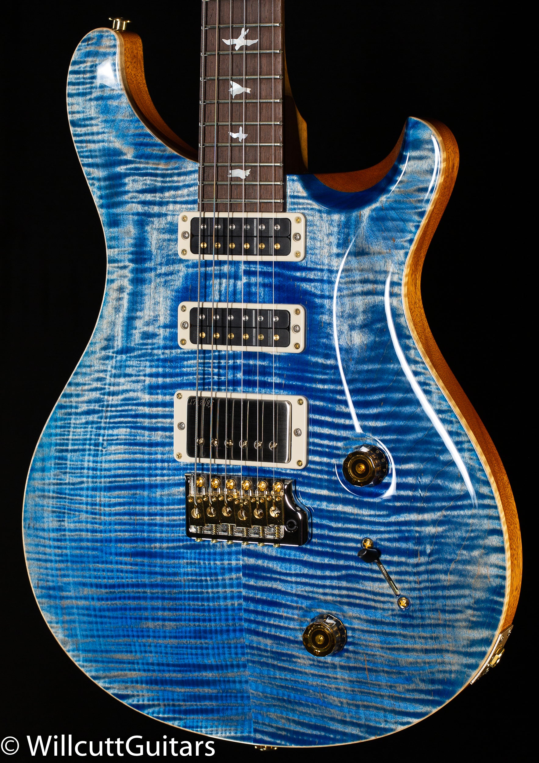 PRS Wood Library Studio Faded Blue Jean 10 Top Torrefied Maple