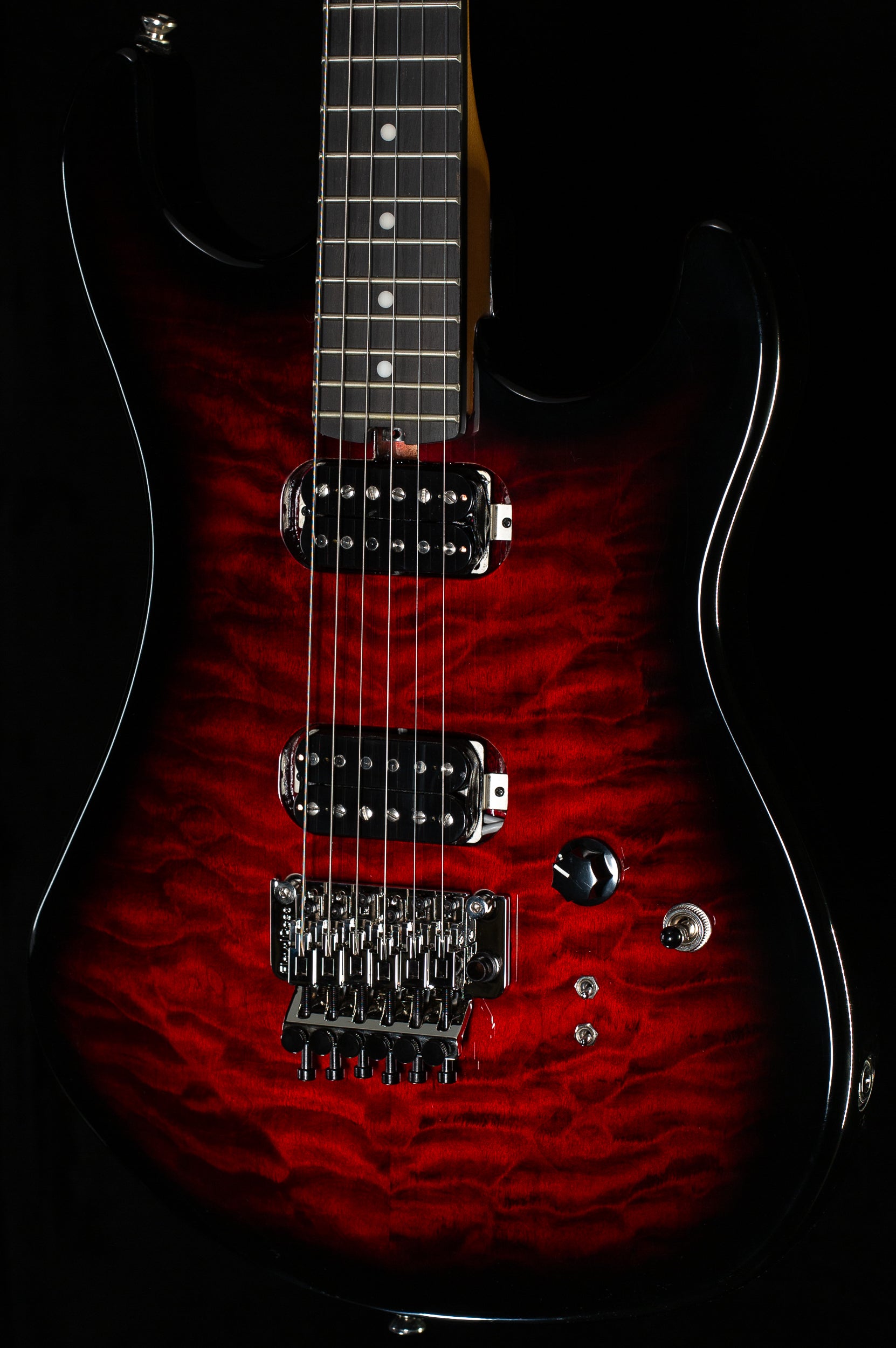Kramer 84 HH Quilt Red Burst (103) - Willcutt Guitars
