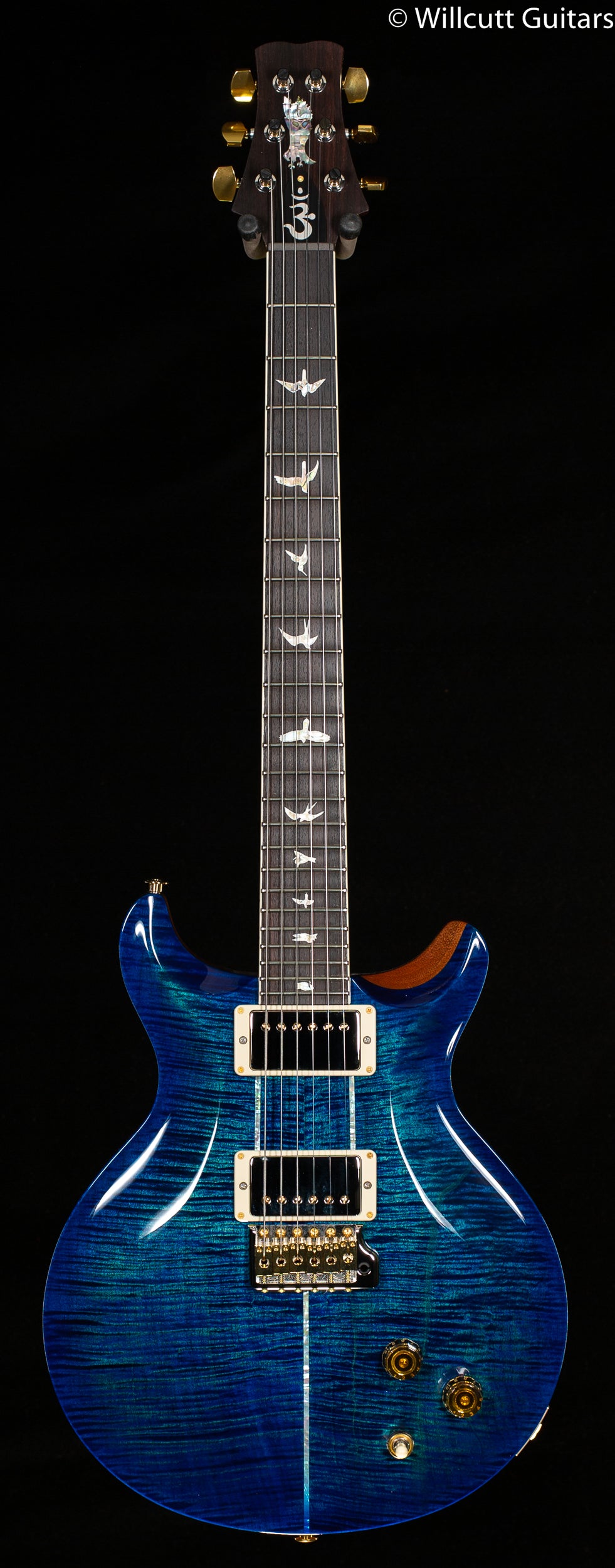 2022 PRS Santana Retro Flame Maple 10 Top Custom Color River Blue