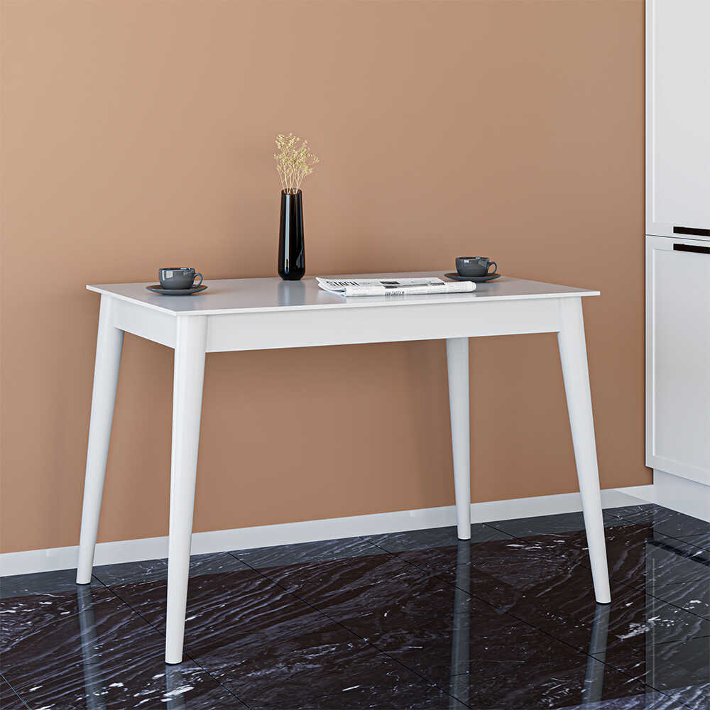 White Çok Amaçlı Masa - Mat Lake Beyaz 110x77x70 cm (GxYxD) Fiyatı