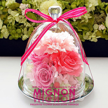 プリザーブドフラワーガラスドーム入り｜with ウィズ