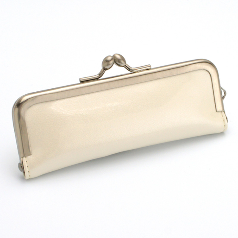 がま口印鑑ケース パールホワイト│女性に人気の印鑑通販【キレイはんこ】