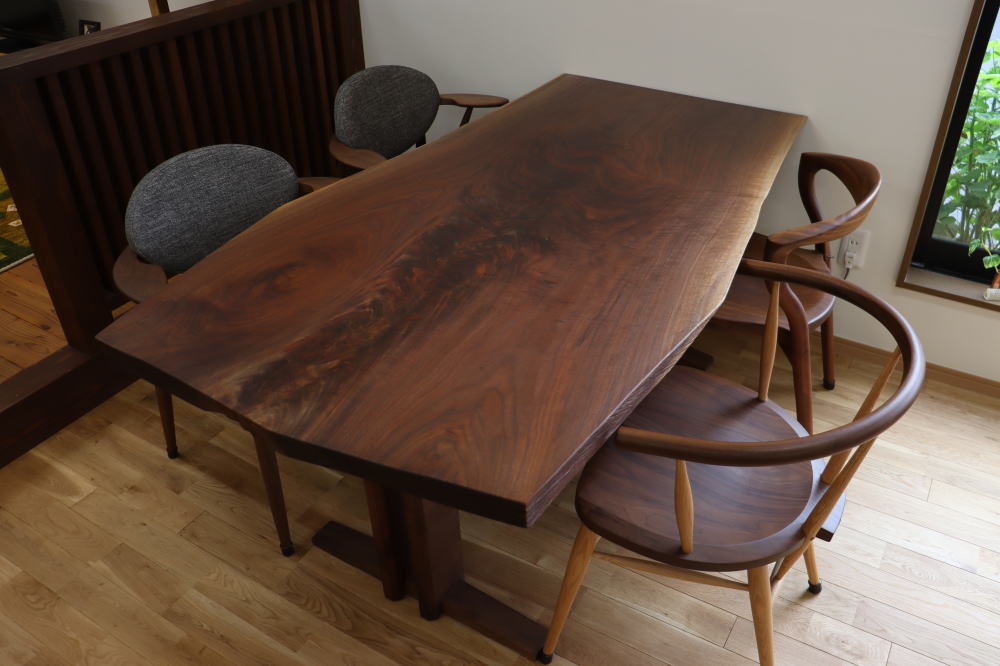 一枚板 ダイニングテーブル ウォールナット 1660 MS-7098 - 一枚板