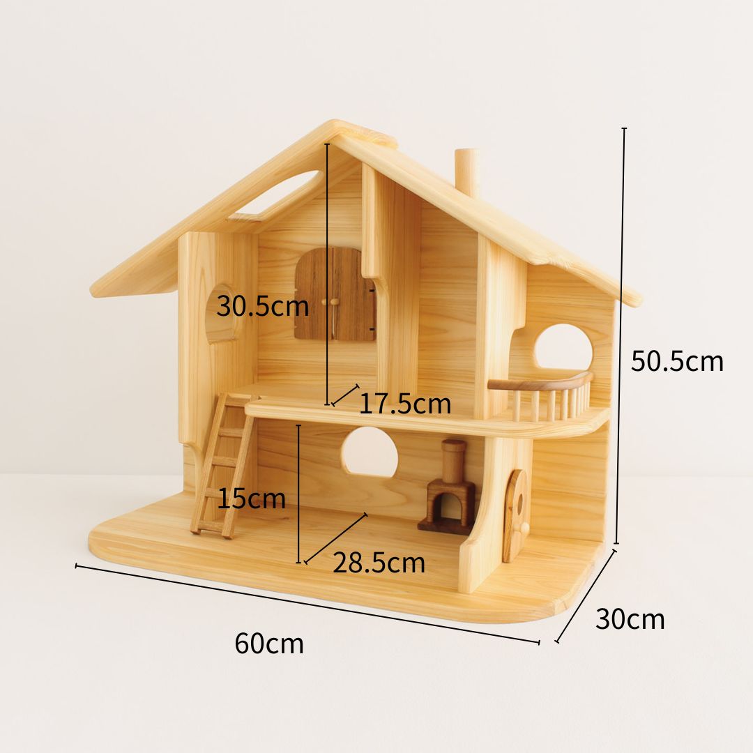 木製ドールハウス｜国産無垢材×職人仕上げの家具付きおもちゃ