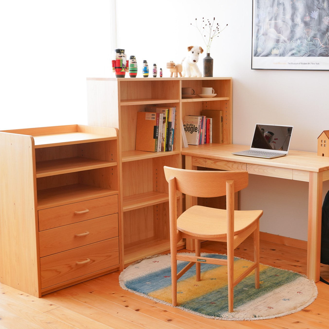 幅110cm シンプル・コンパクトな木のデスク【学習机KAEDE】 – なかよし