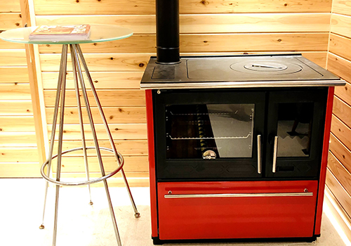 プラメン オープン付き薪クッキングストーブ おくどさん 850Glas