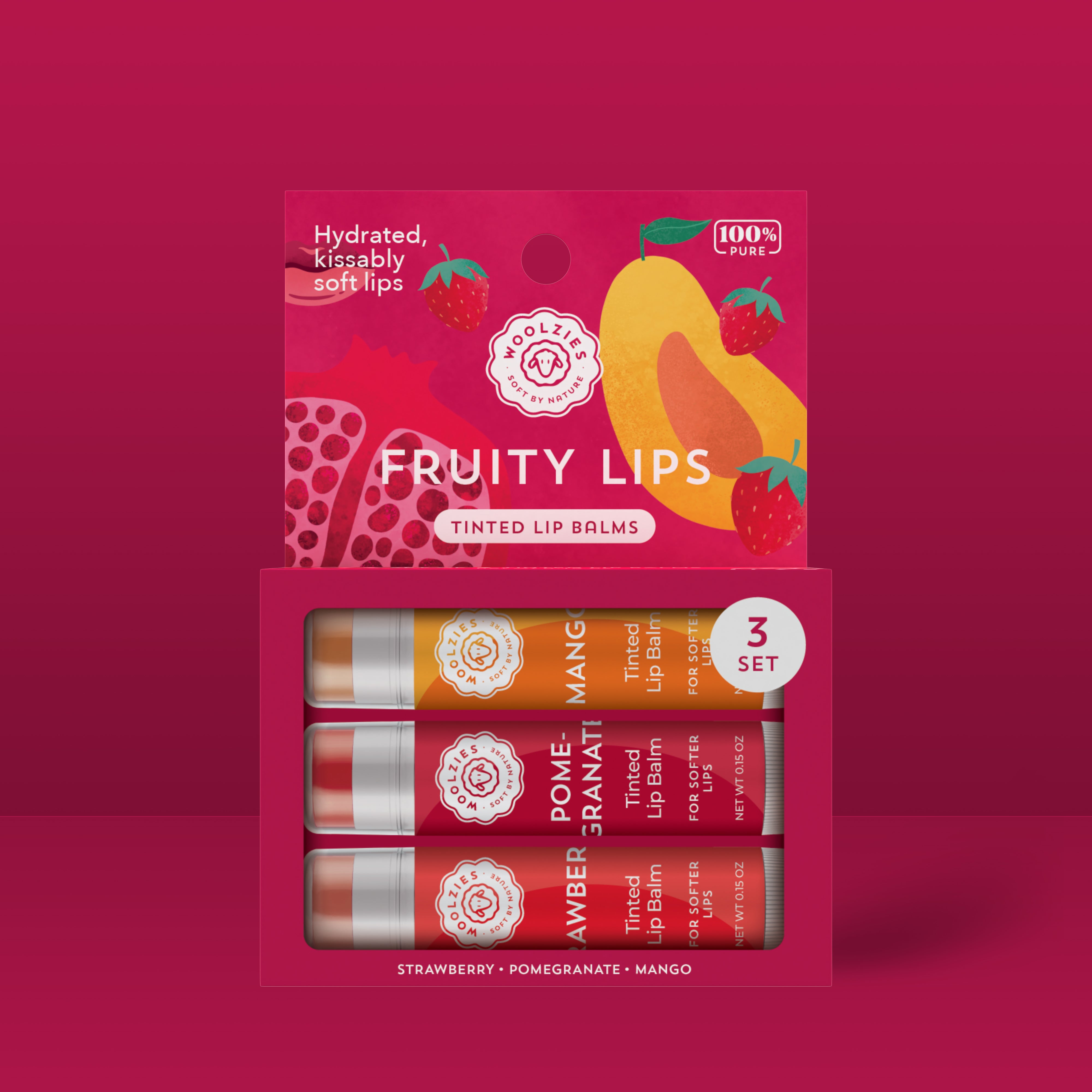 Fruity Lips Set of 3 – Woolzies.com