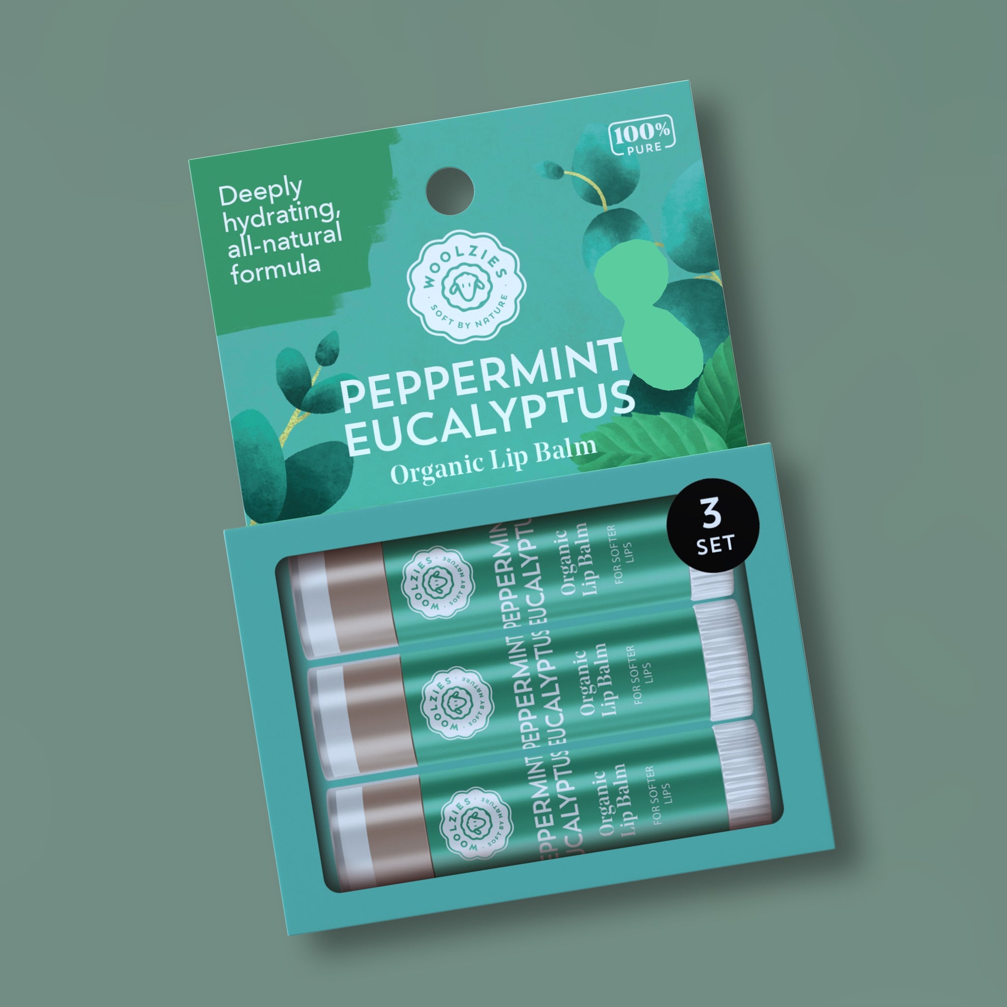 Peppermint and Eucalyptus Lip Balm – Woolzies.com
