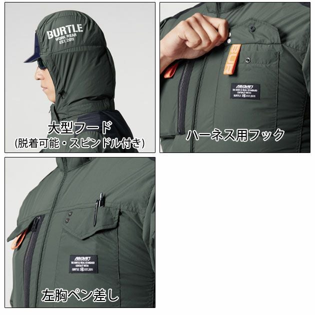 S～XXL BURTLE バートル 空調作業服 作業着 ACタクティカルベスト 2024