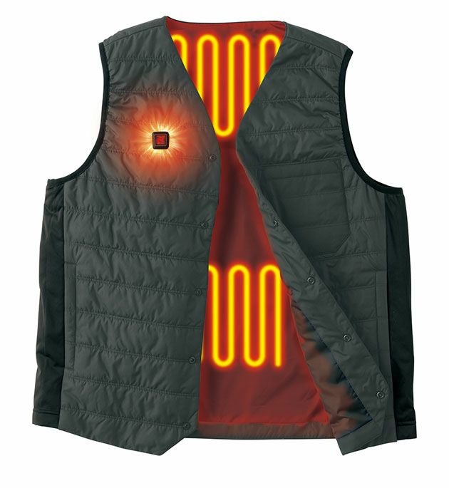 3L～4L A-walker アイトス タルテックス 電熱ベスト 作業着 Vネック