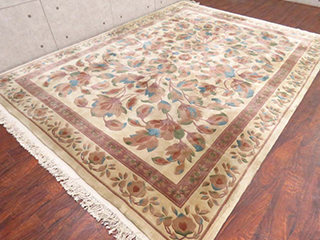 宝相華文柄 中国緞通買取なら「ワールドカーペット」