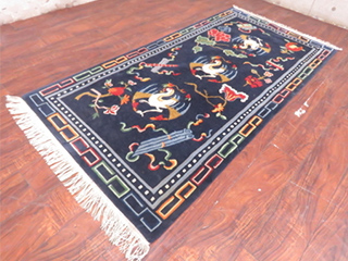 ウール100％ 花鳥柄 中国緞通買取なら「ワールドカーペット」