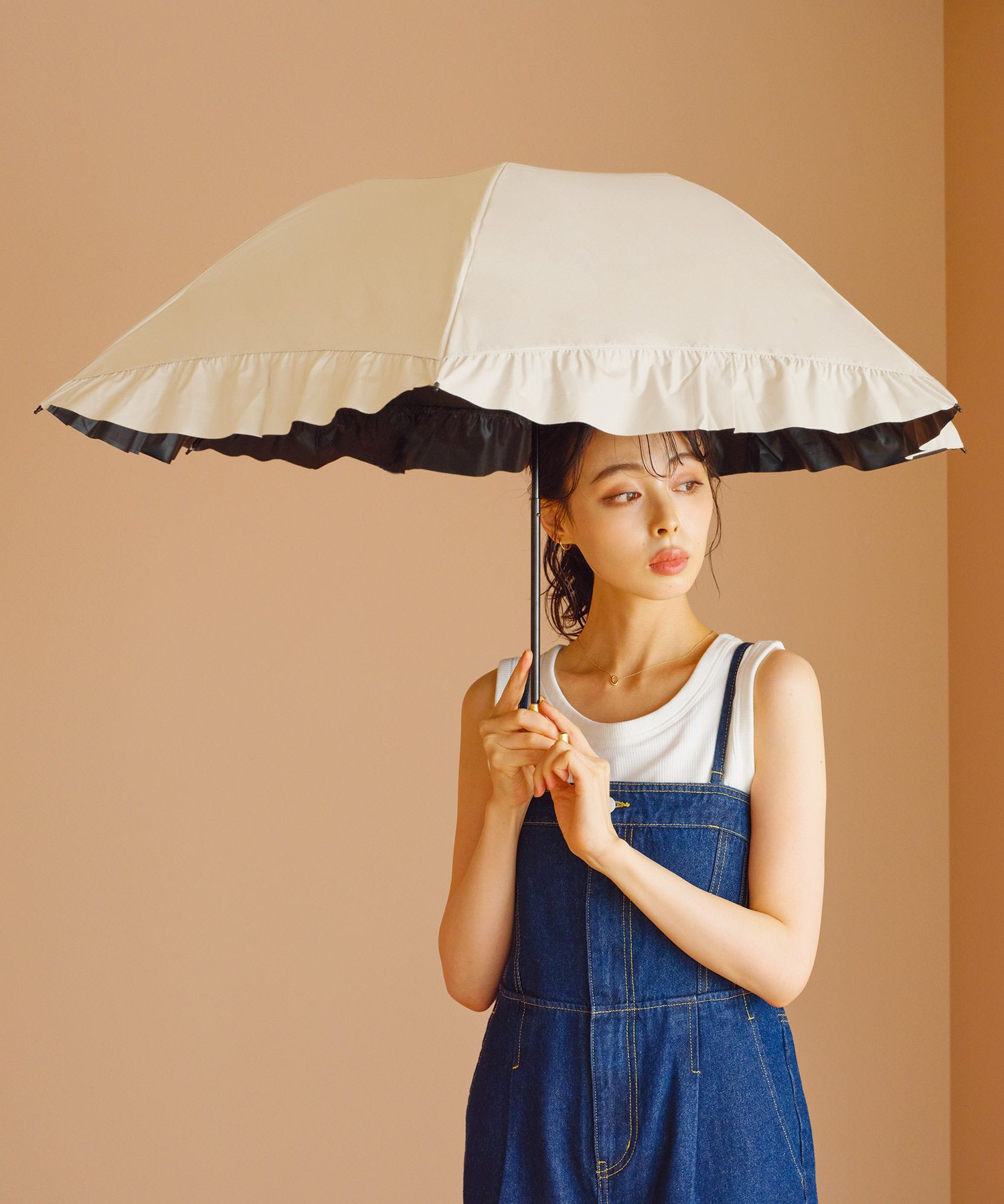 遮光ドームパラソル フリル ミニ Wpc. ギフト対象 日傘 折りたたみ