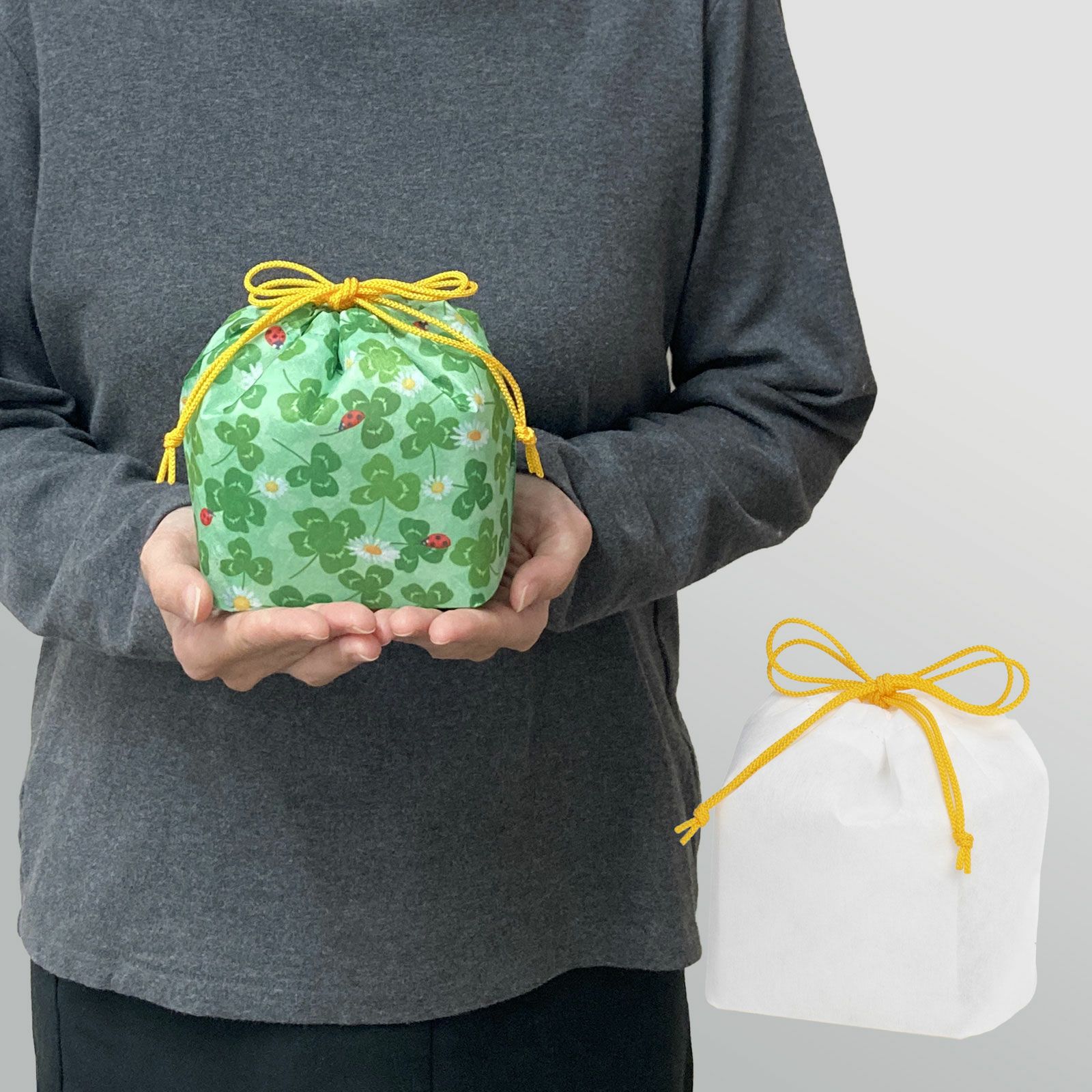 セミオーダー】巾着袋（中）｜不織布ラッピング袋｜100枚入｜不織布