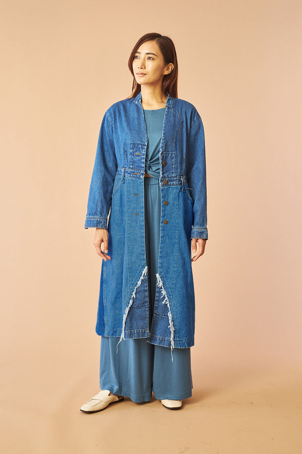 Remake Denim Coat Indigo – WRINN OFFICIAL