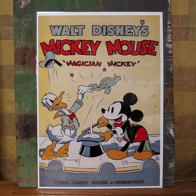 ポスター ミッキーマウス MICKEY MOUSE オールドディズニー B4