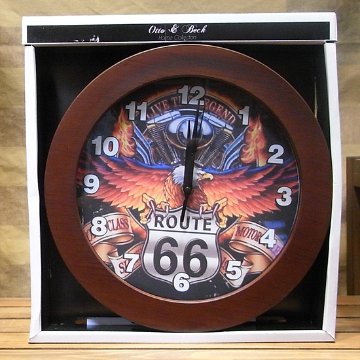 ウォールクロック ROUTE66 壁掛け時計 アメリカン雑貨