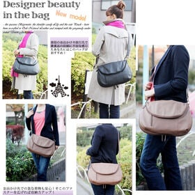 Lサイズ/ネイビー】口折れ2wayショルダーバッグを税込・送料込でお試し