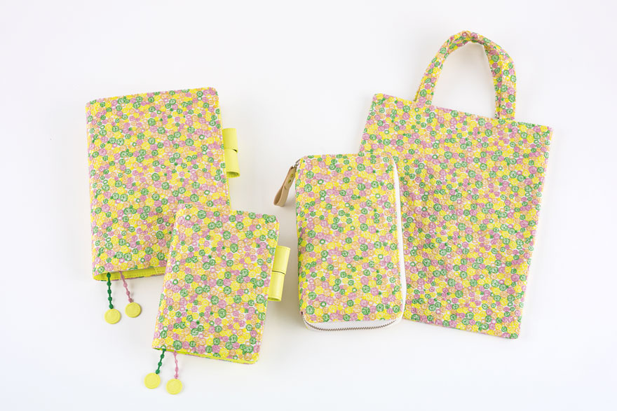 mina perhonen x Hobonichi: Tote Bag - skyful (Yellow) - Stationery