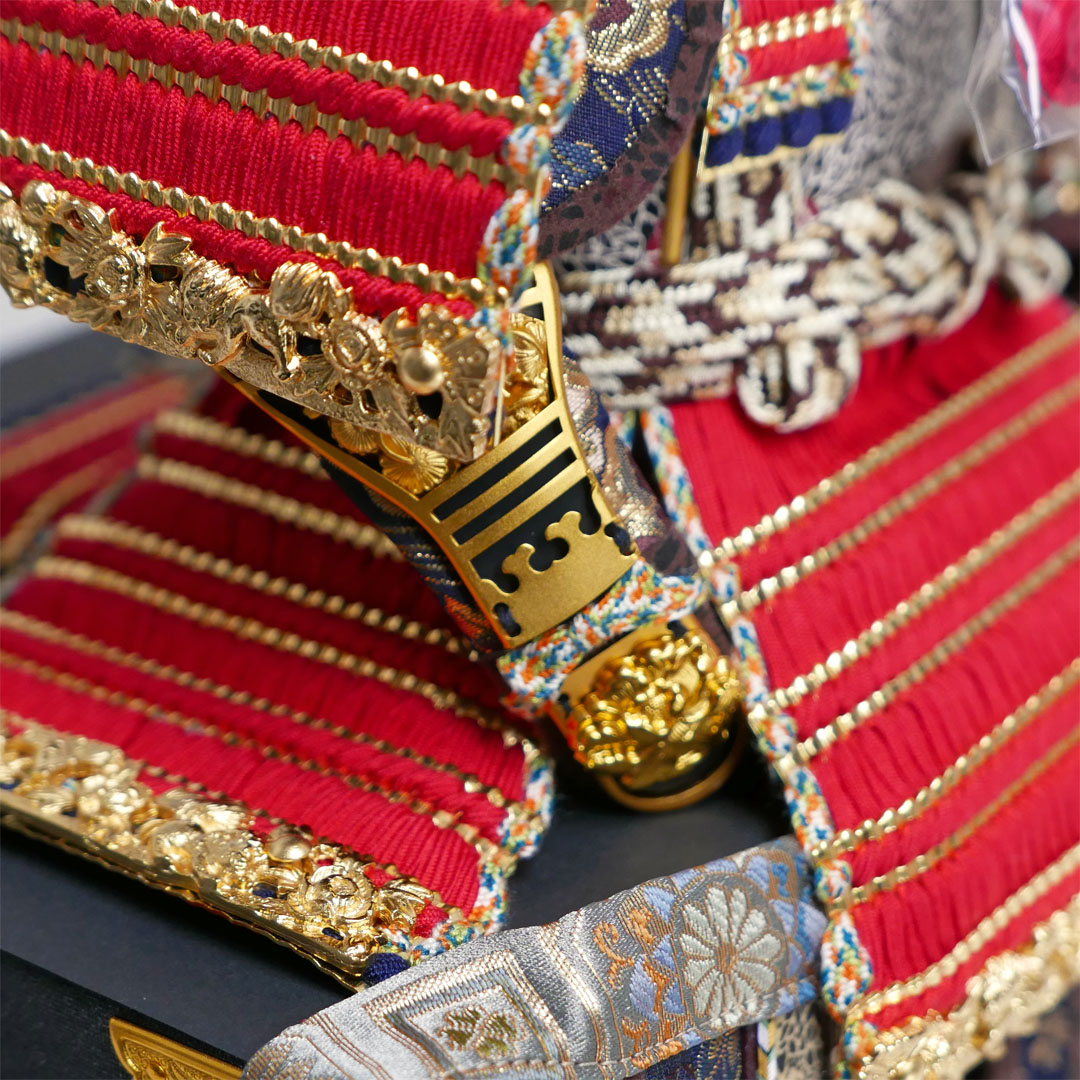 甲子之天山7号純金箔押小札赤糸威大鎧が安い 雄山作 鎧単品 五月人形