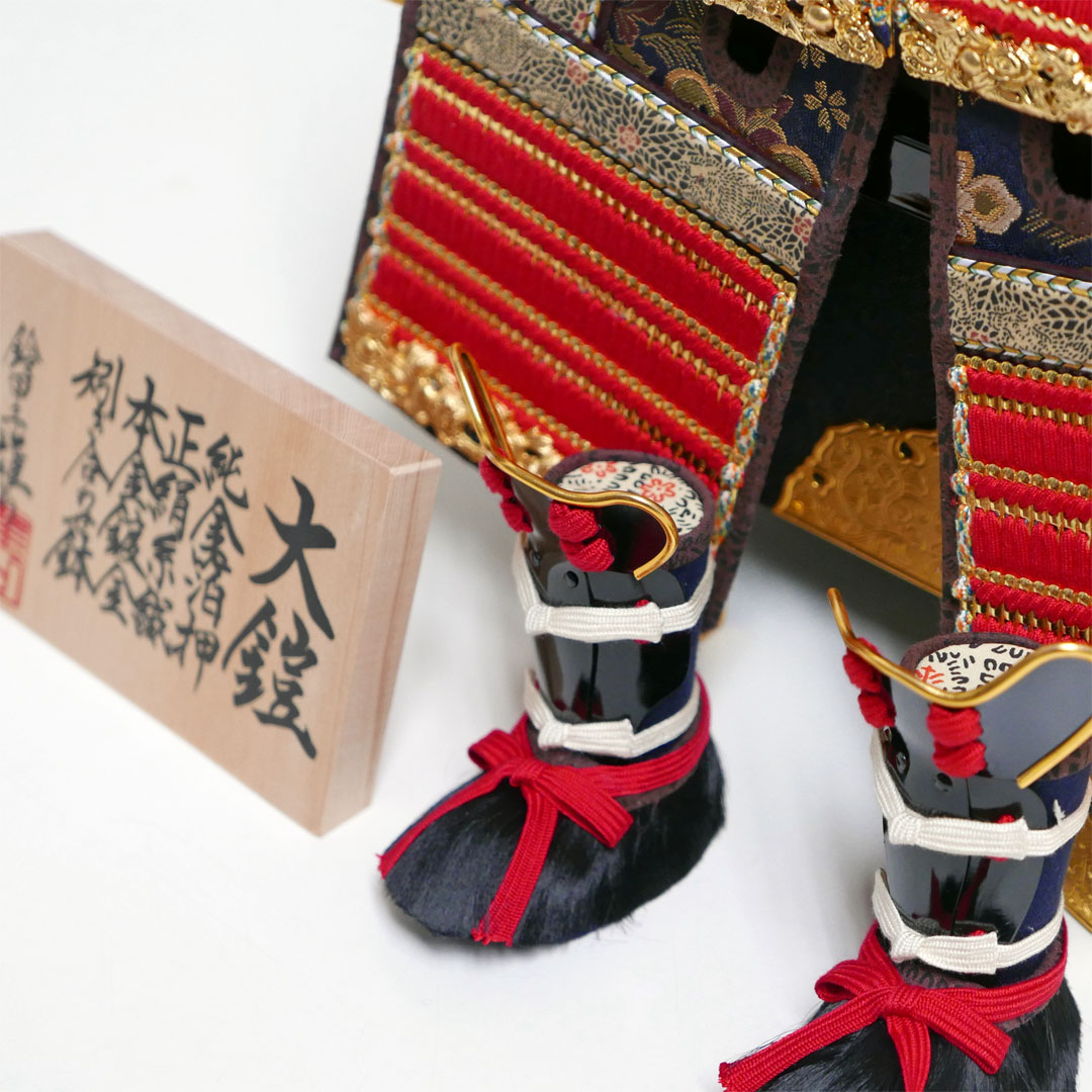 甲子之天山7号純金箔押小札赤糸威大鎧が安い 雄山作 鎧単品 五月人形