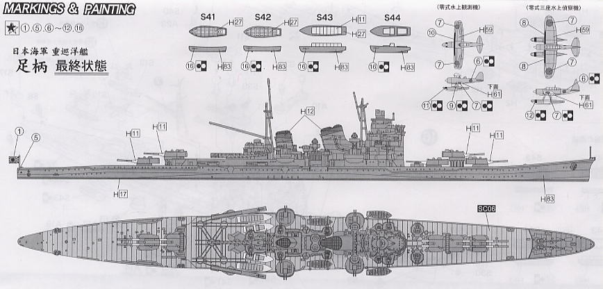 重巡洋艦 足柄 (プラモデル) - ホビーサーチ ミリタリープラモ