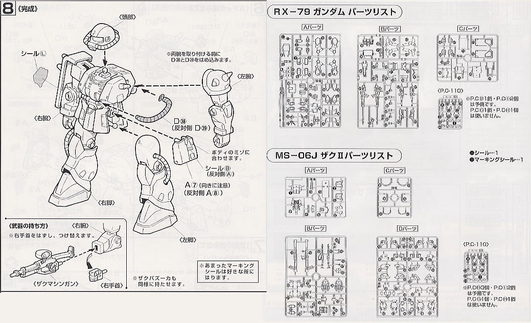 RX-79量産試作型ガンダム vs MS-06Jザク II (ガンプラ) - ホビーサーチ