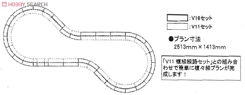 UNITRACK [V16] 外側複線線路セット R480/447 (バリエーション16