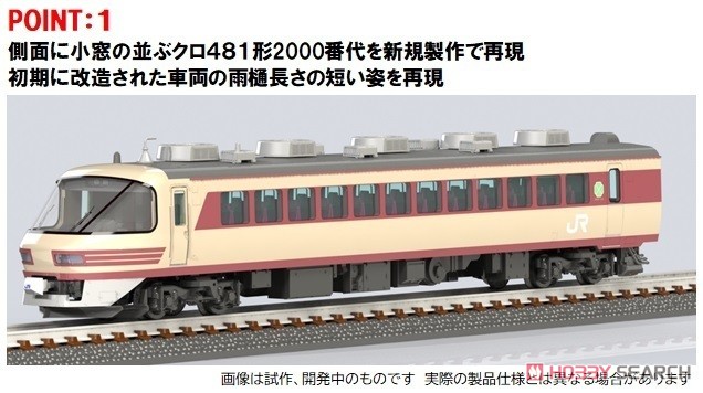 JR 485系特急電車 (京都総合運転所・雷鳥・クロ481-2000) 基本セット