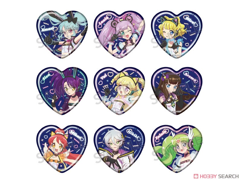 アイドルランドプリパラ ハート缶バッジ (9個セット) (キャラクター