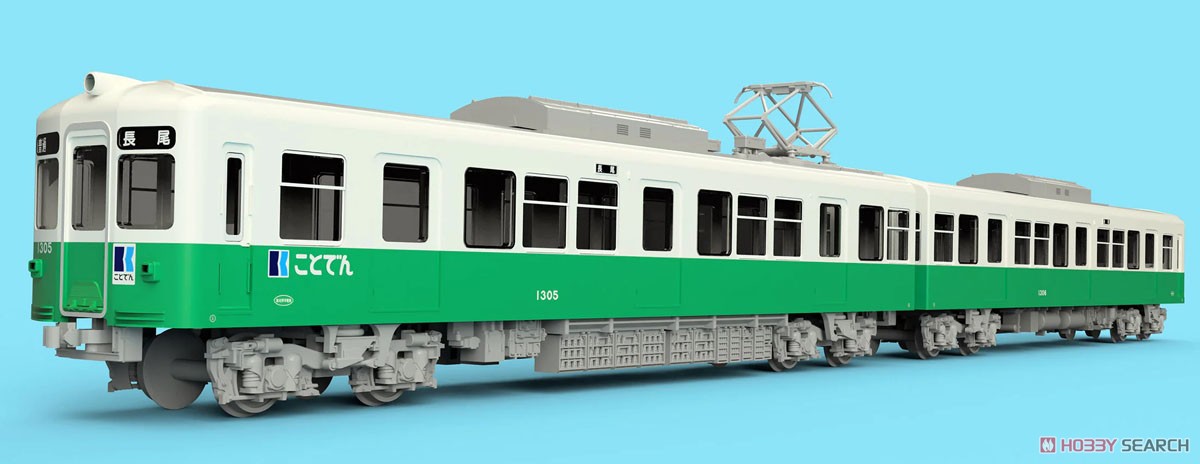 16番(HO) T-Evolution 005 高松琴平電鉄 1300形 2輌セット (2両セット