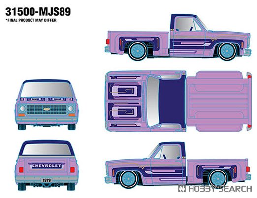 1979 シボレー シルバラード ステップサイド ローライダー パープル